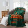 MIAMI OFFICIAL NCAA "Digitize" Raschel Throw Blanket; 60" x 80"