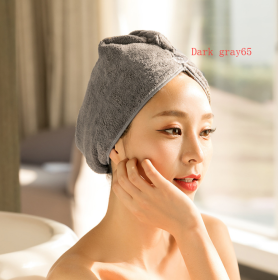 Women's Hair Dryer Cap, Absorbent Dry Hair Towel (Option: 5pcs Dark gray65)