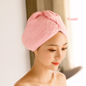 Women's Hair Dryer Cap, Absorbent Dry Hair Towel (Option: 5pcs Pink65)